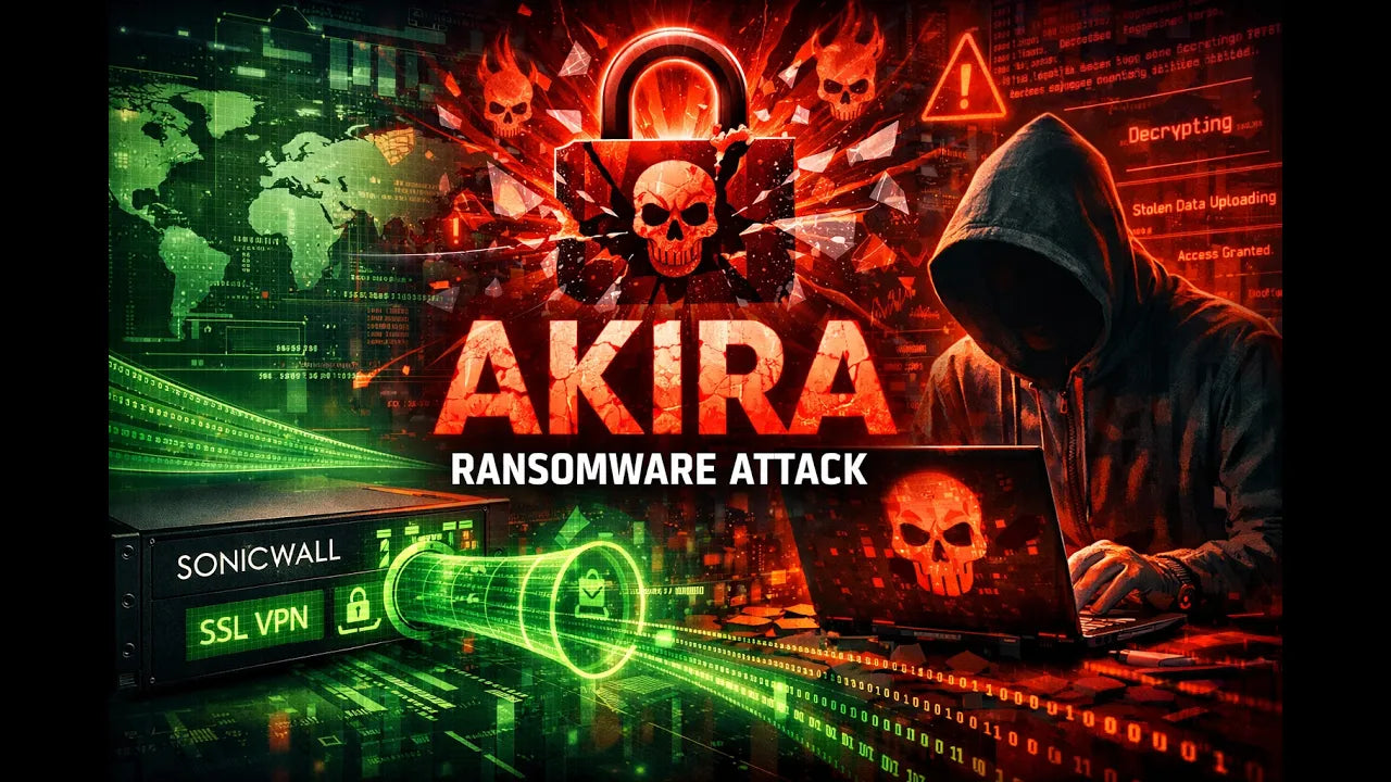 Akira Ransomware attacks on Sonicwall SSL VPNs
