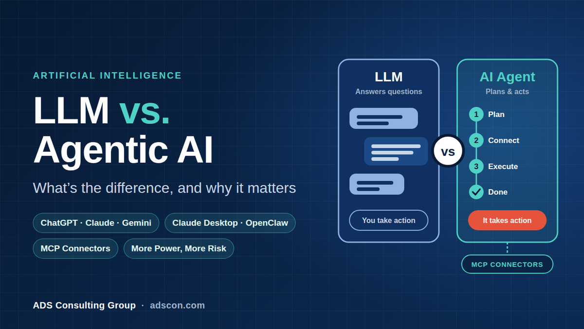 LLM vs. Agentic AI: What’s the Difference?