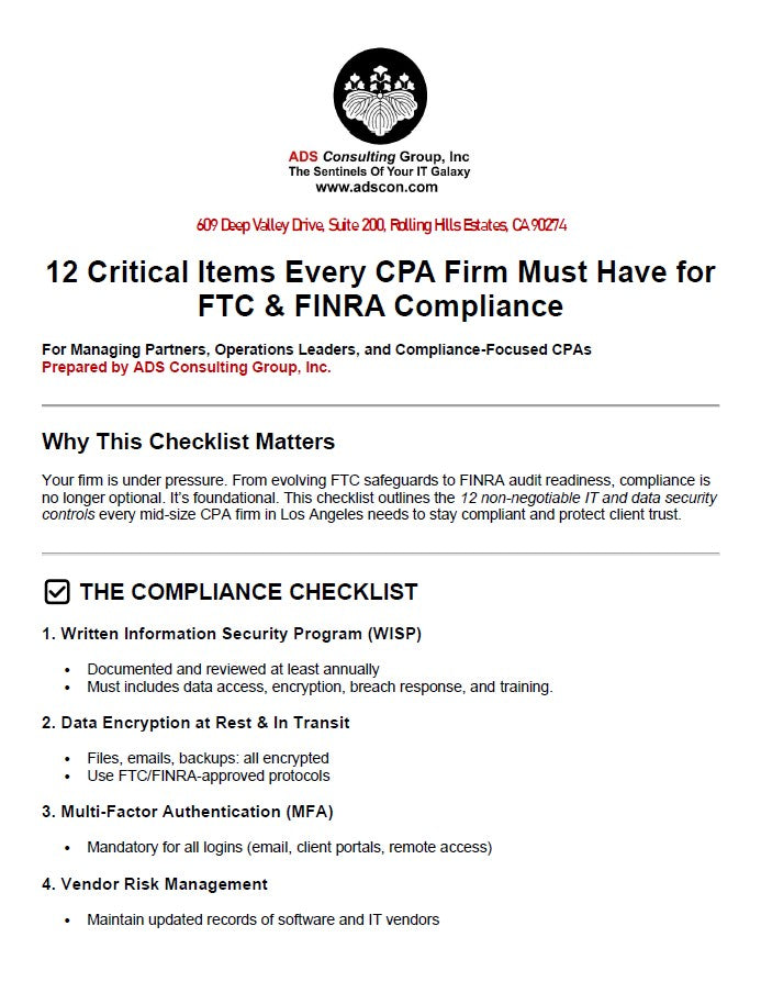 Accounting Firm FTC Checklist